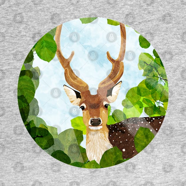 fallow deer by KatherineBlowerDesigns